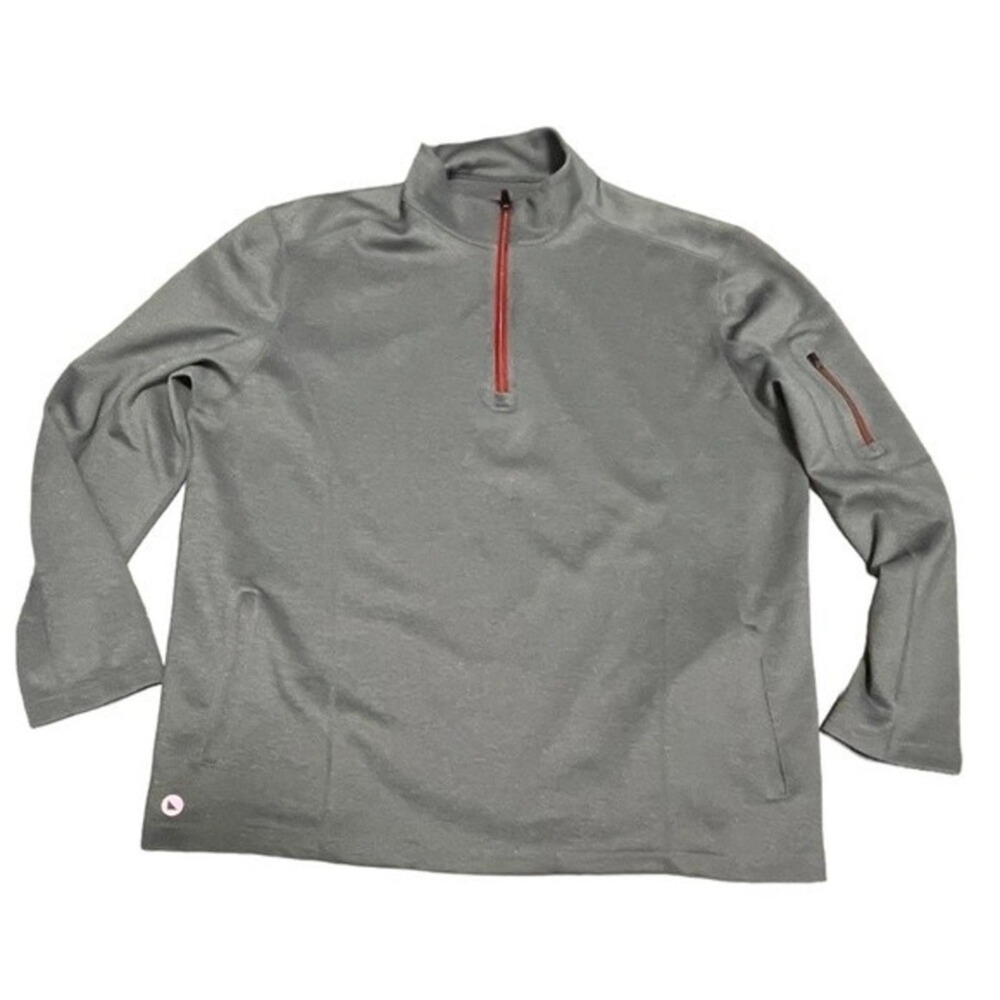 Untuckit ¾ zip brushed micro‎ fleece sweater size XXL gray